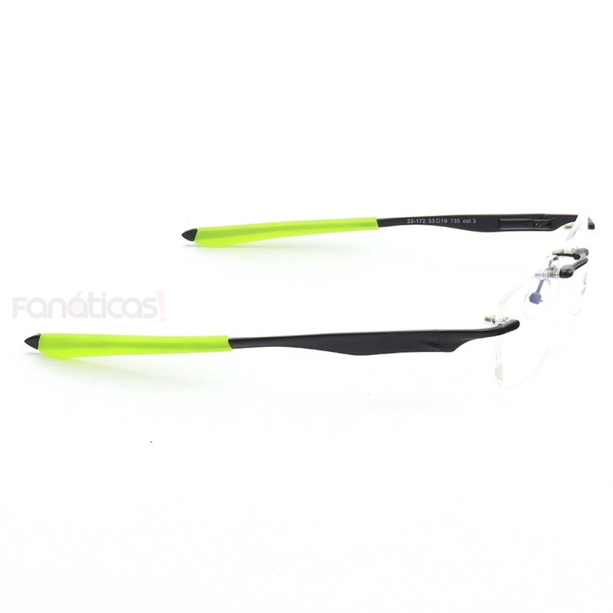 Armação de Óculos Flutuante Sem Aro Wingfold Preto e Verde