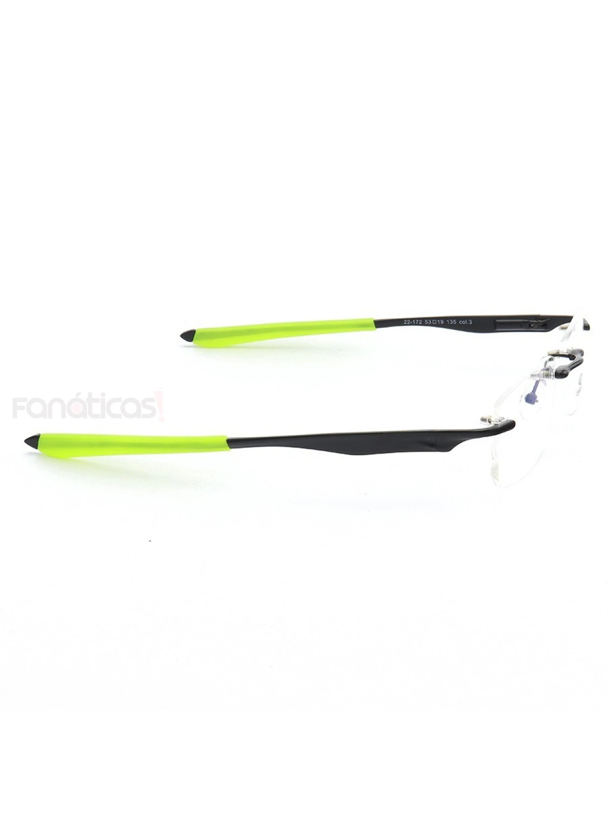 Armação de Óculos Flutuante Sem Aro Wingfold Preto e Verde