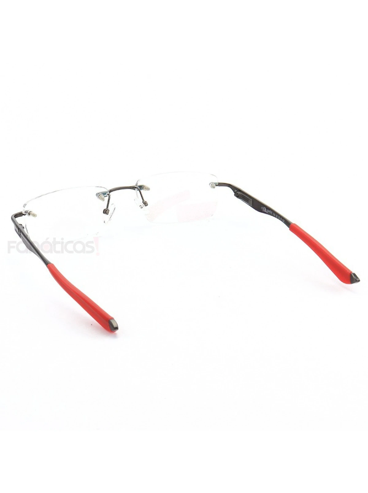 Armação de Óculos Flutuante Sem Aro Wingfold Grafite e Vermelho
