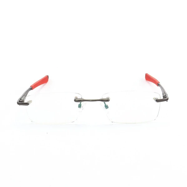 Armação de Óculos Flutuante Sem Aro Wingfold Grafite e Vermelho