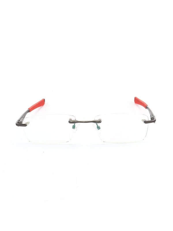 Armação de Óculos Flutuante Sem Aro Wingfold Grafite e Vermelho