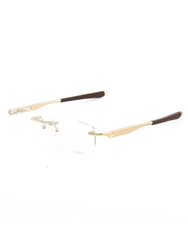 Armação de Óculos Flutuante Sem Aro Wingfold Dourado