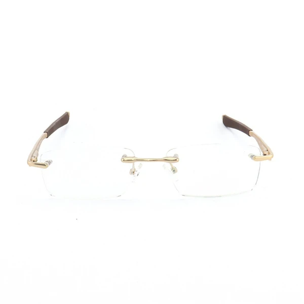 Armação de Óculos Flutuante Sem Aro Wingfold Dourado