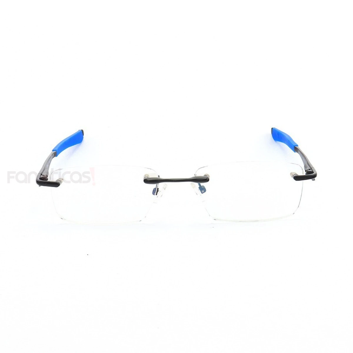 Armação de Óculos Flutuante Sem Aro Wingfold Preto e Azul Dark