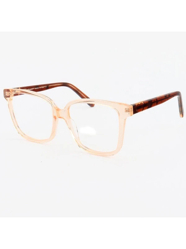 Armação de Óculos Quadrado CH1215 Creme Translúcido