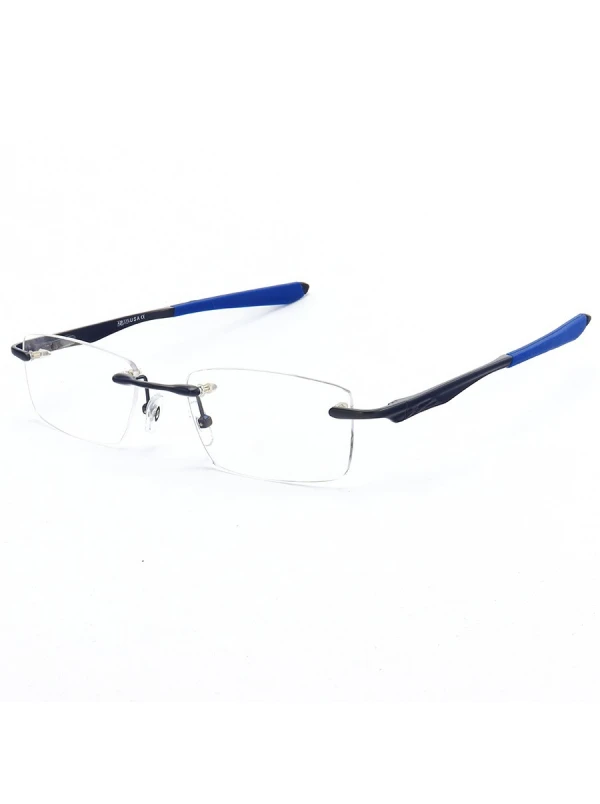 Armação de Óculos Flutuante Sem Aro Wingfold Todo Azul