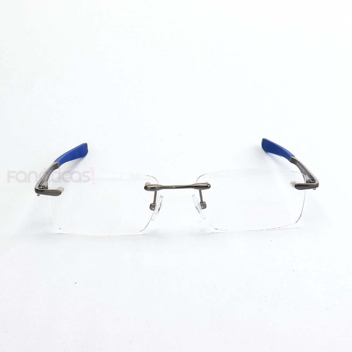 Armação de Óculos Flutuante Sem Aro Wingfold Grafite Azul Dark