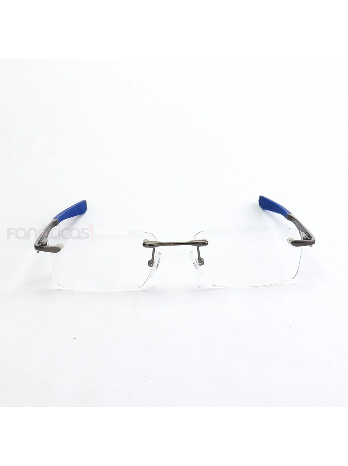Armação de Óculos Flutuante Sem Aro Wingfold Grafite Azul Dark