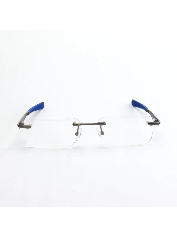 Armação de Óculos Flutuante Sem Aro Wingfold Grafite Azul Dark