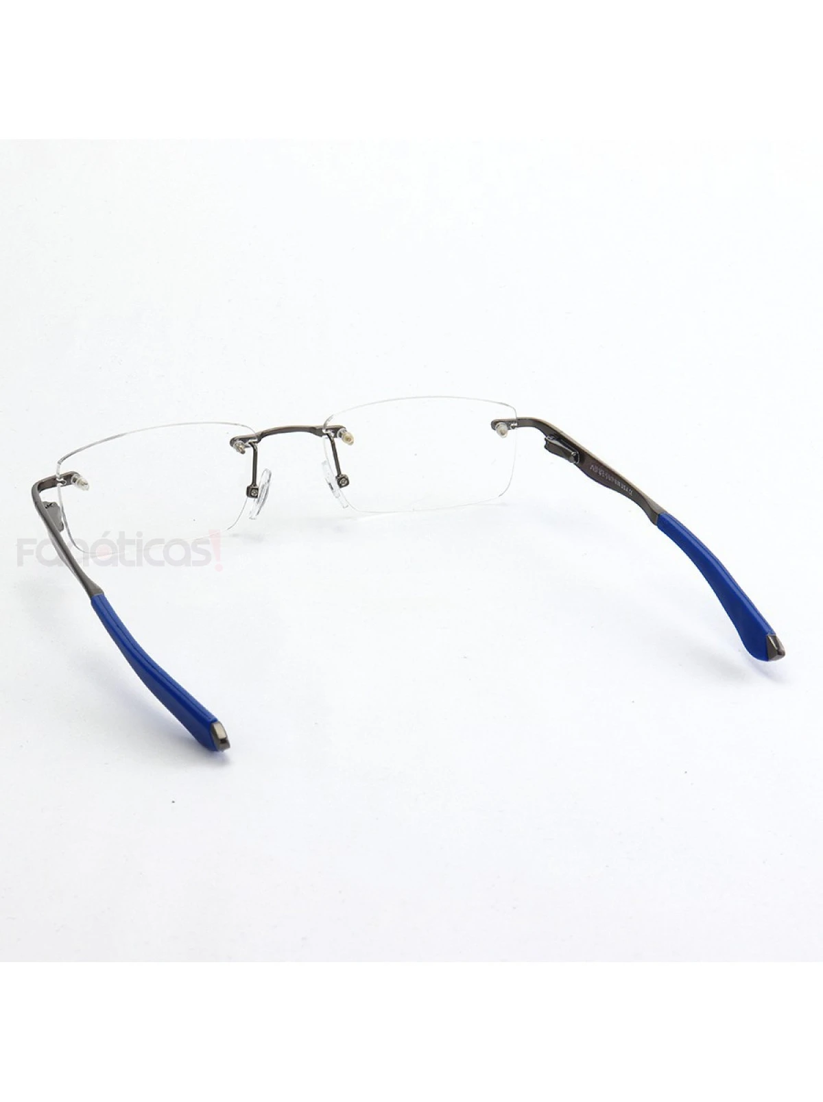 Armação de Óculos Flutuante Sem Aro Wingfold Grafite Azul Dark