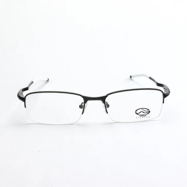 Armação de Óculos Meio Aro Evade OX3208 Preto e Branco