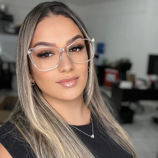 Armação de Óculos Quadrada TF2162 Transparente