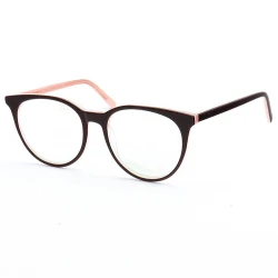Armação de Óculos Redondo TH1451 Marrom e Rosa
