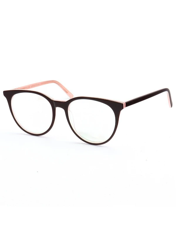 Armação de Óculos Redondo TH1451 Marrom e Rosa