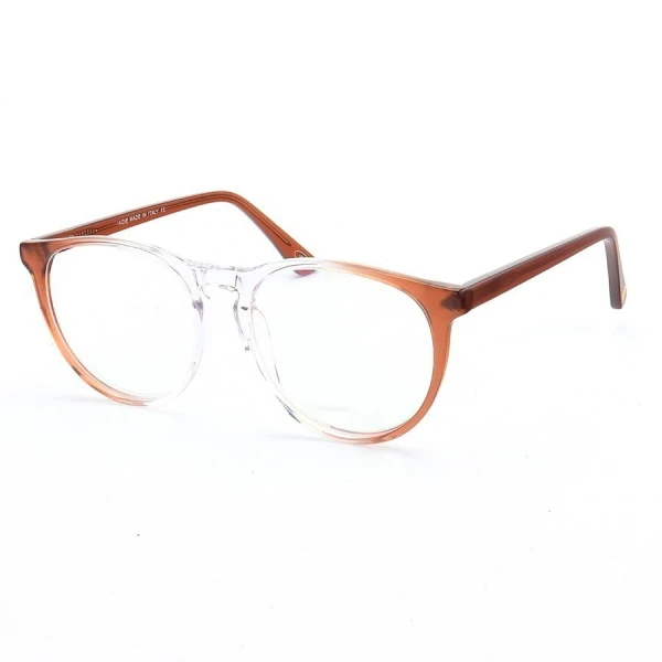 Armação de Óculos Redonda CH7080 Marrom Degrade