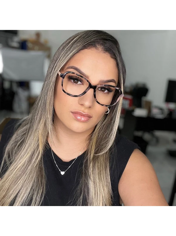 Armação de Óculos Quadrado TF2211 Rosa Tartaruga