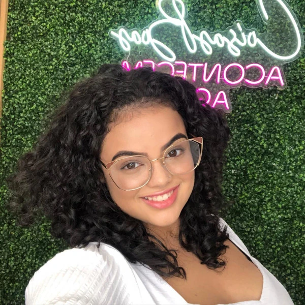 Armação de Óculos Gatinho LQ95777 Dourado e Marrom