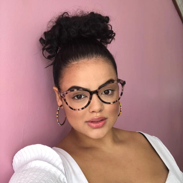 Armação de Óculos Oval PD5376 Rosa Tartaruga