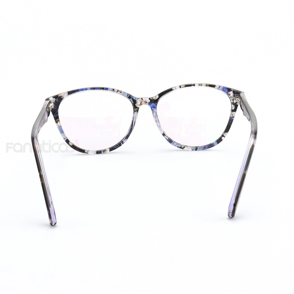 Armação de Óculos Oval TF2175 Azul Tartaruga Transparente