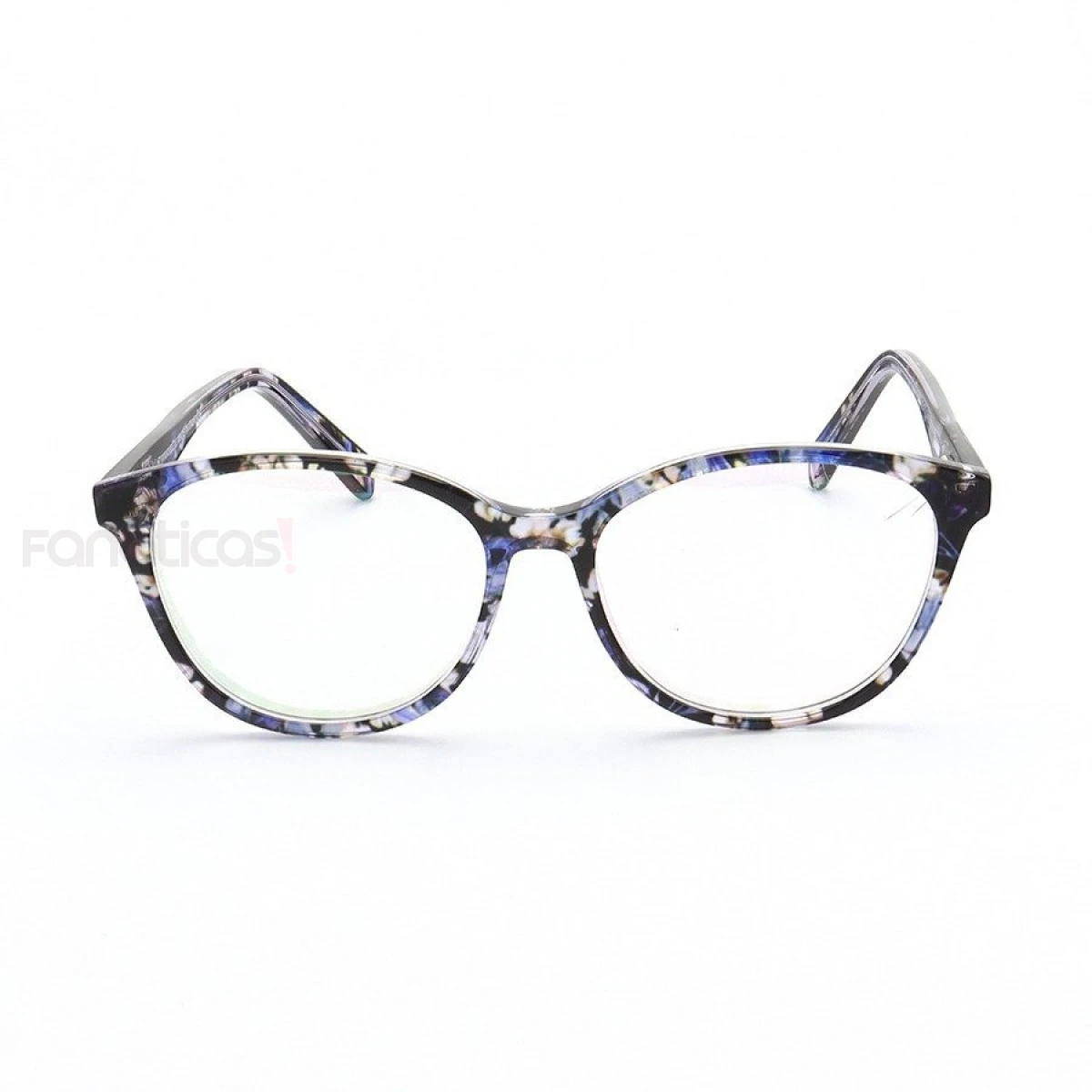 Armação de Óculos Oval TF2175 Azul Tartaruga Transparente