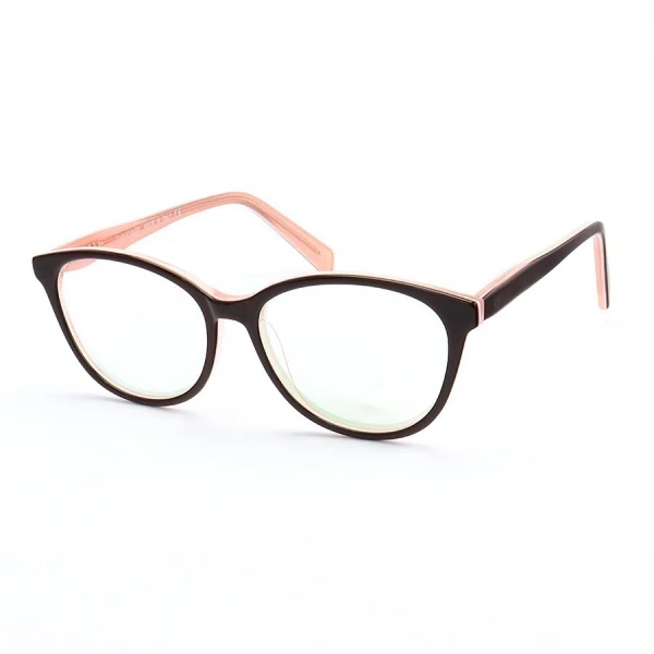 Armação de Óculos Oval TF2175 Marrom e Rosa