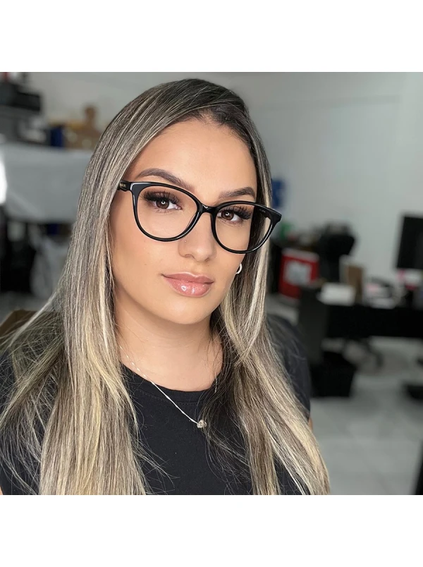 Armação de Óculos Oval TF2175 Preto