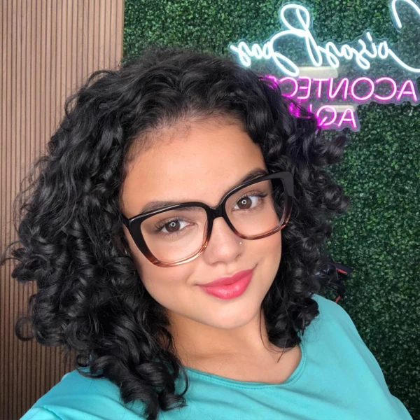 Armação de Óculos Quadrada VO5413 Preto Degrade