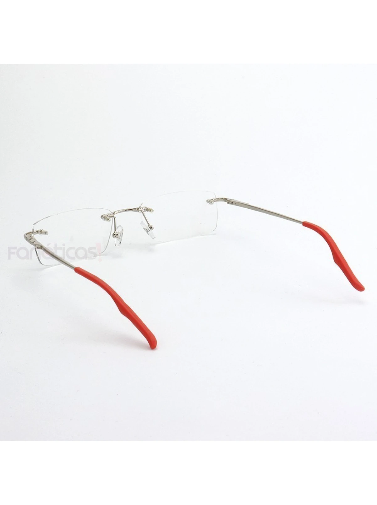 Armação de Óculos Retangular Flutuante Sem Aro Wingback Red