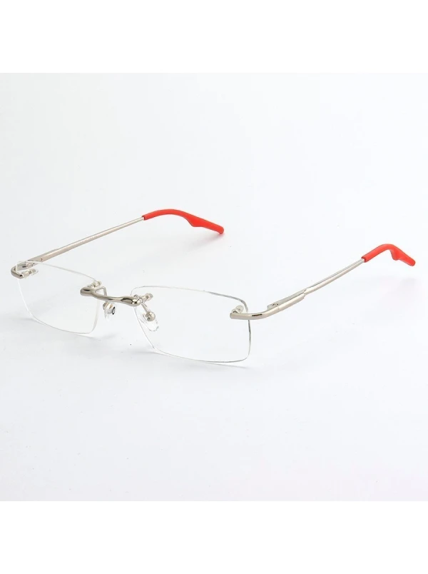 Armação de Óculos Retangular Flutuante Sem Aro Wingback Red