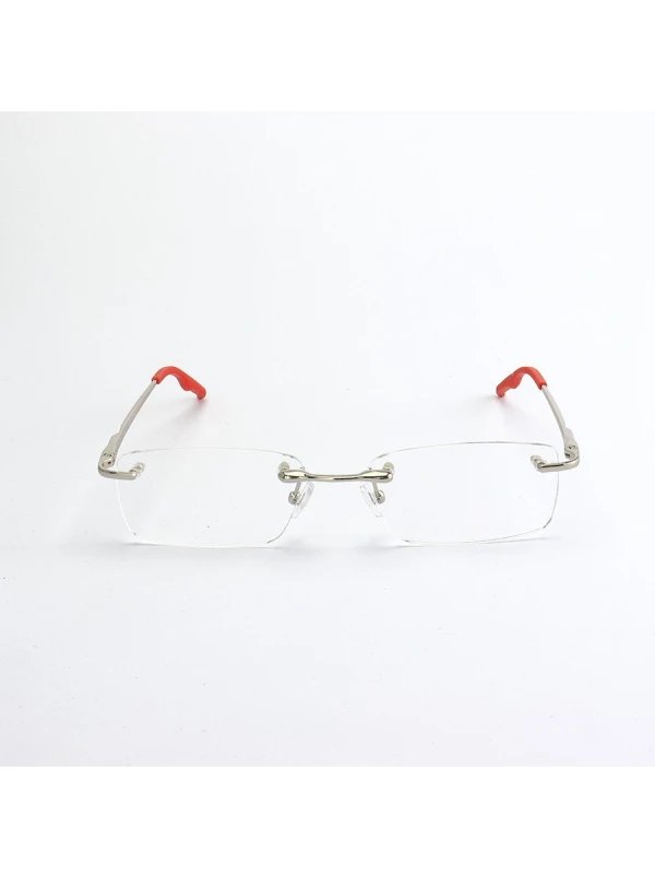 Armação de Óculos Retangular Flutuante Sem Aro Wingback Red