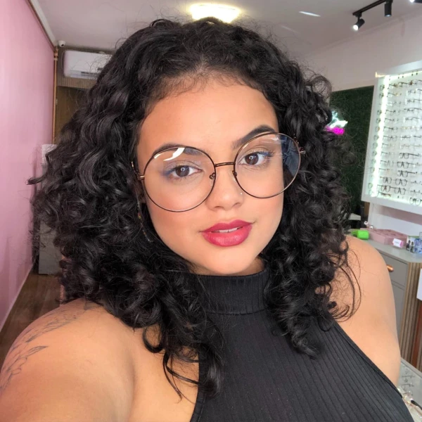 Armação de Óculos Redondo Signature Vermelho