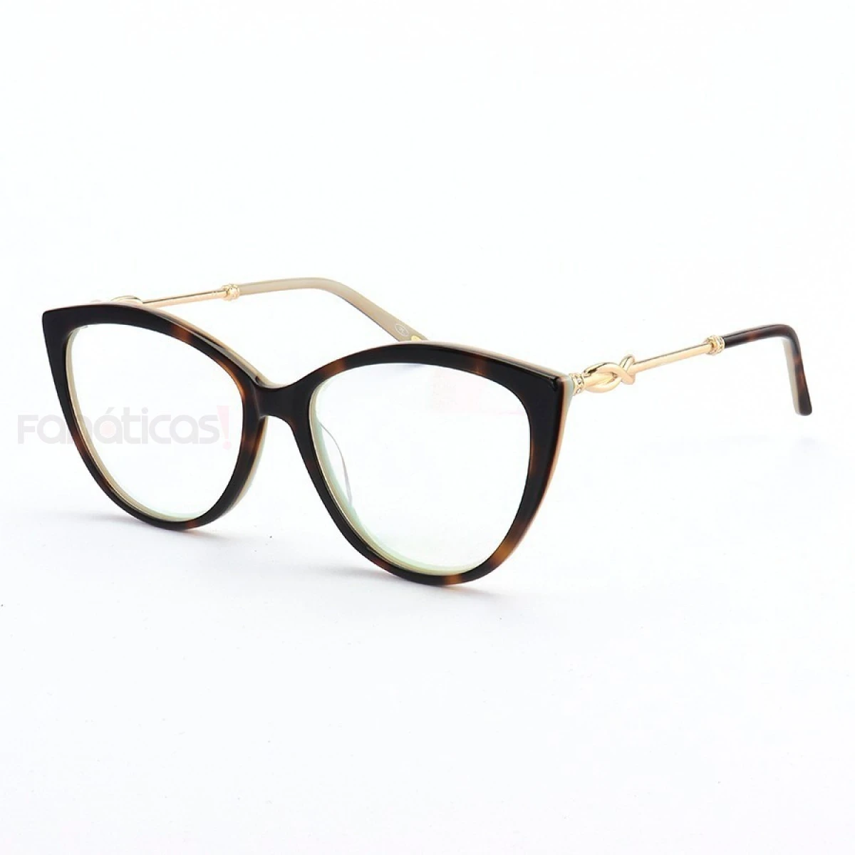 Armação de Óculos Gatinho TF2161 Tartaruga Esverdeado