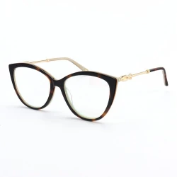 Armação de Óculos Gatinho TF2161 Tartaruga Esverdeado