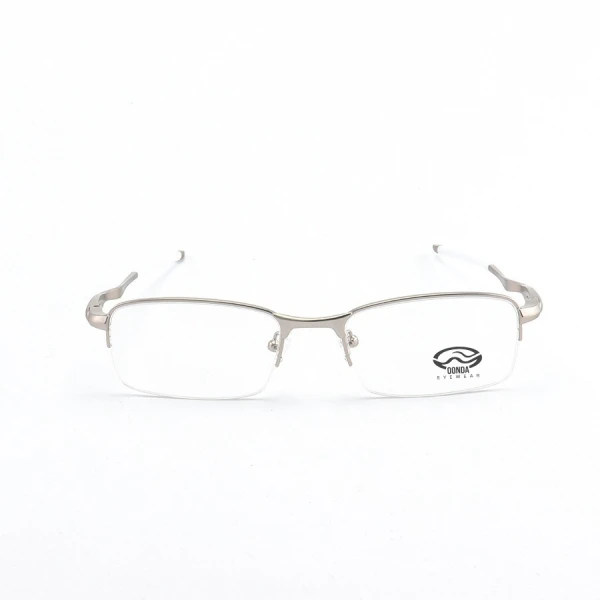 Armação de Óculos Meio Aro Evade OX3208 Prata e Branco