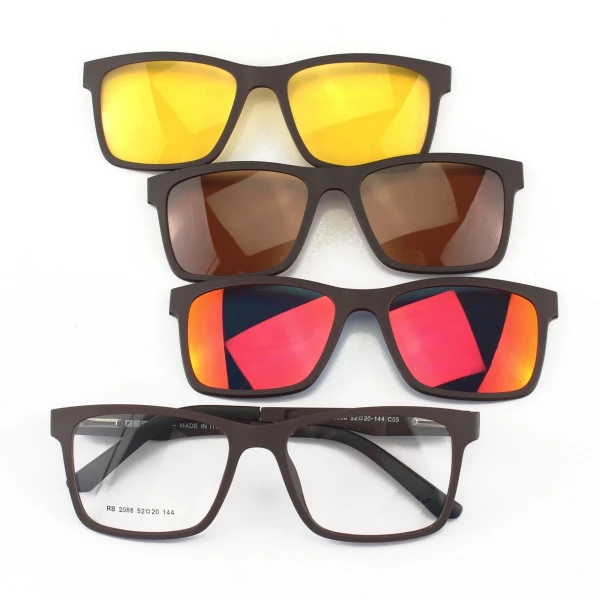 Armacao de Óculos Clipon RB2126 4 Lentes Marrom