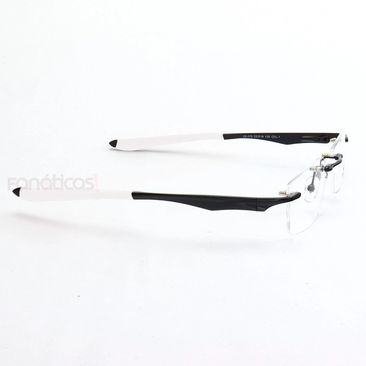 Armação de Óculos Flutuante Sem Aro Wingfold Preto e Branco