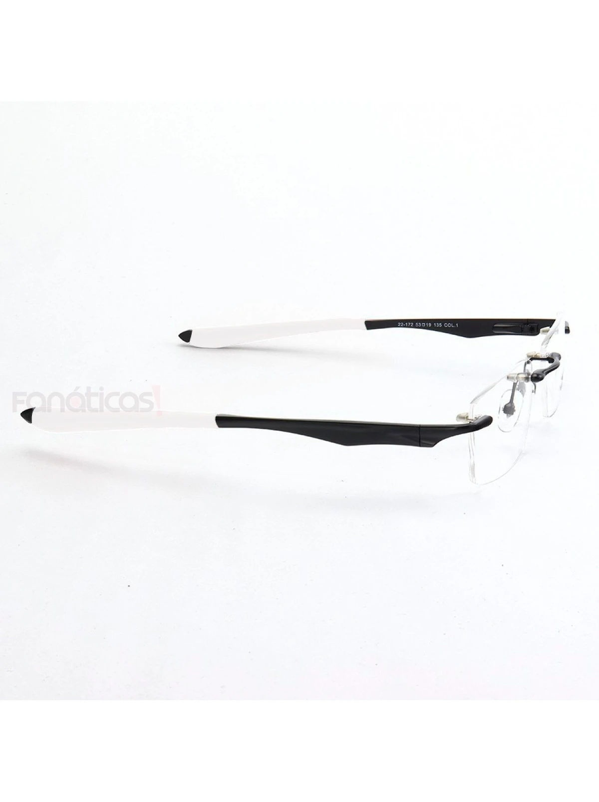 Armação de Óculos Flutuante Sem Aro Wingfold Preto e Branco