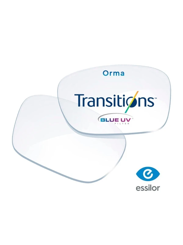 Lentes Essilor Orma Transitions Gen 8 Cinza Blue UV 1.50