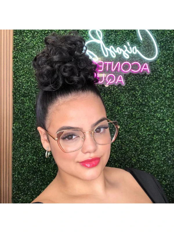 Armação de Óculos Quadrado 95382 Chumbo e Rosa