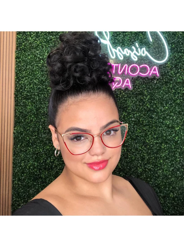 Armação de Óculos Quadrado LQ5046 Vermelho