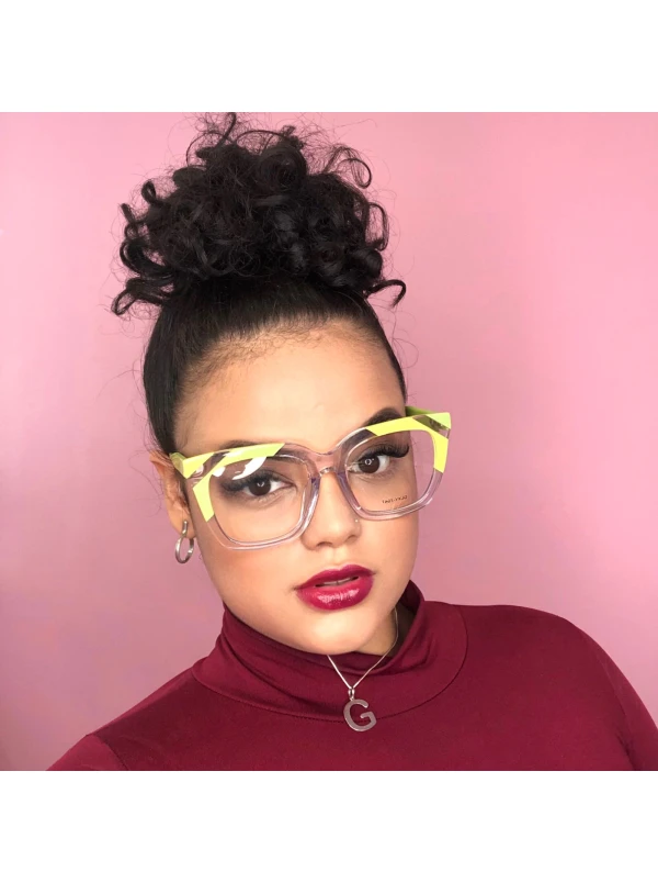 Armação de Óculos Quadrado DLYY7047 Verde