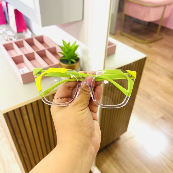 Armação de Óculos Quadrado DLYY7047 Verde