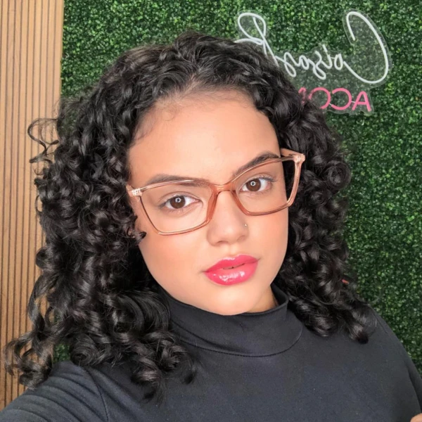 Armação de Óculos ISA3029 Quadrado Laranja