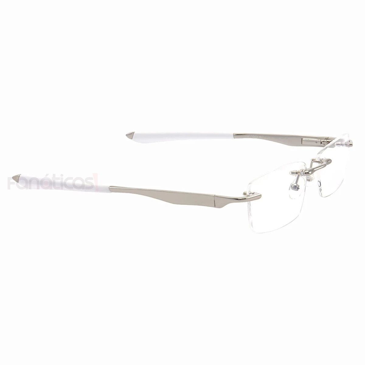 Armação de Óculos Flutuante Sem Aro Wingfold Prata e Branco