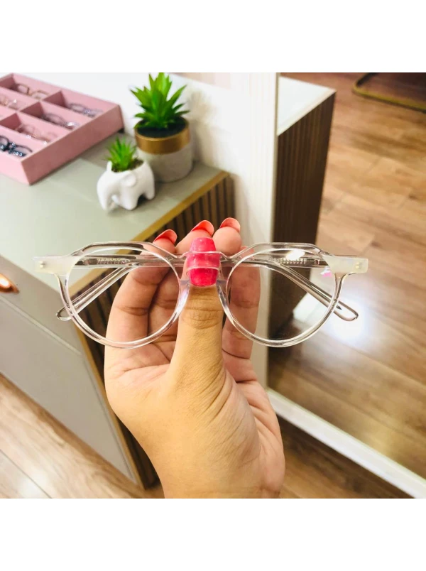 Armação de Óculos Redondo DL8004 Transparente