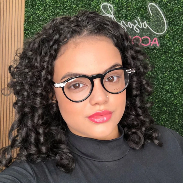 Armação de Óculos Redondo DL8004 Preto