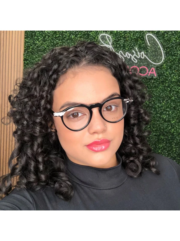 Armação de Óculos Redondo DL8004 Preto