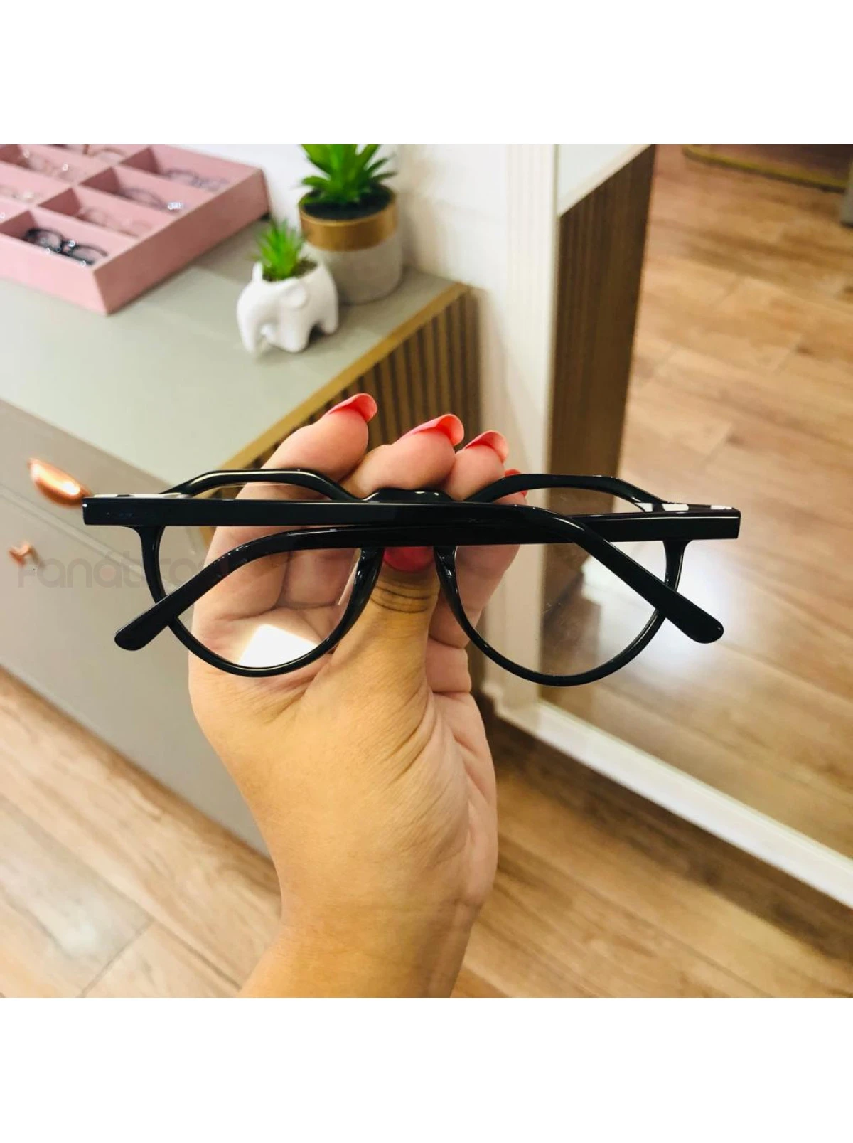 Armação de Óculos Redondo DL8004 Preto