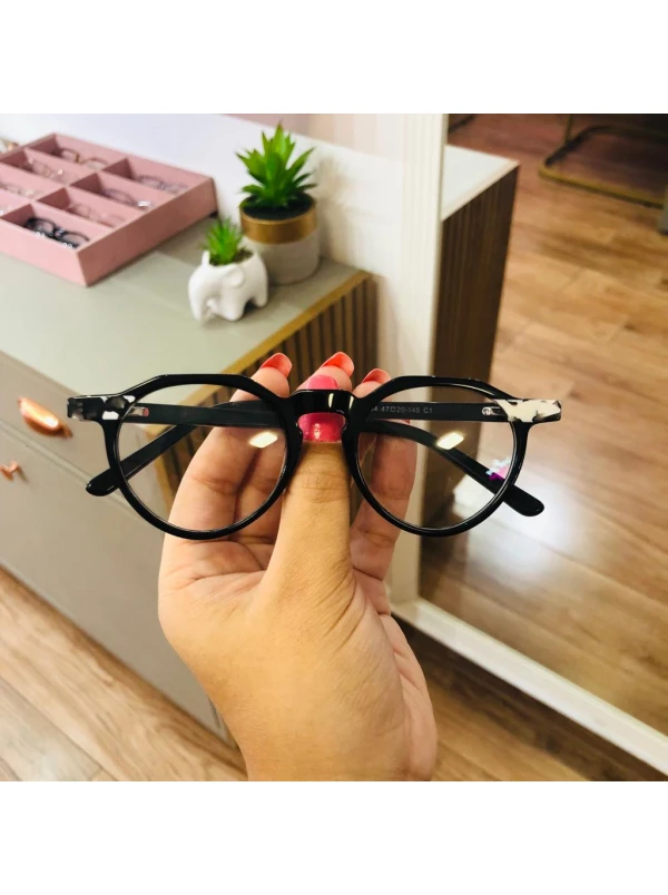 Armação de Óculos Redondo DL8004 Preto