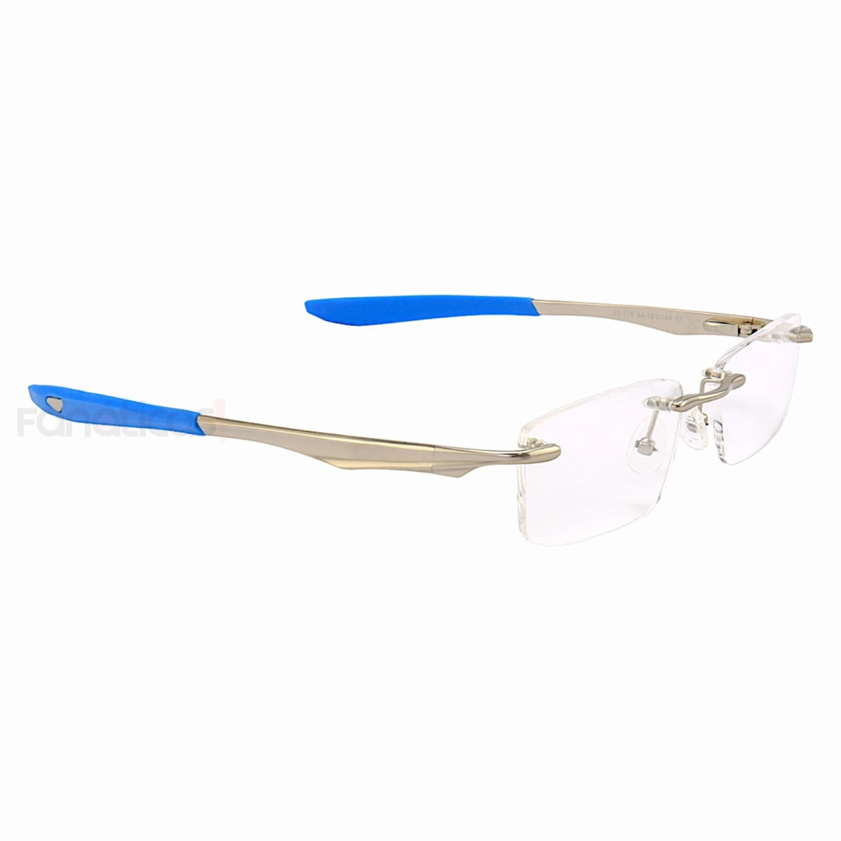 Armação de Óculos Flutuante Sem Aro Wingfold Prata e Azul